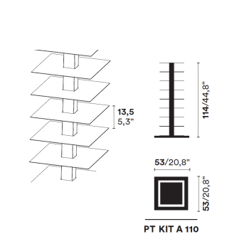 MEINUNG CIATTI PTOLOMEO X4 VERTIKALES BÜCHERREGAL-SET A 110