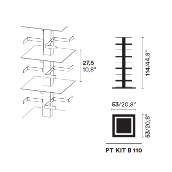 PTOLOMEO X4 VERTICAL BUCHREGAL KIT B 110 MEINUNG CIATTI