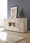 MIRO Sideboard mit 2 Türen und 2 Schubladen in Eichenfarbe
