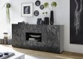 PRISMA Sideboard mit 2 Türen und 2 Schubladen, schwarz