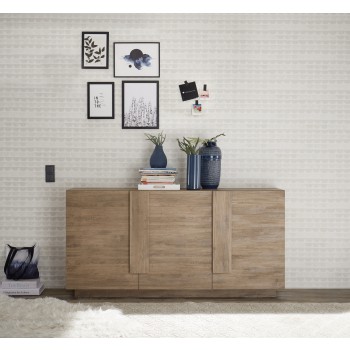 JUPITER Sideboard mit 3 Türen, 182 x 44 x 90 cm, Walnussfarbe