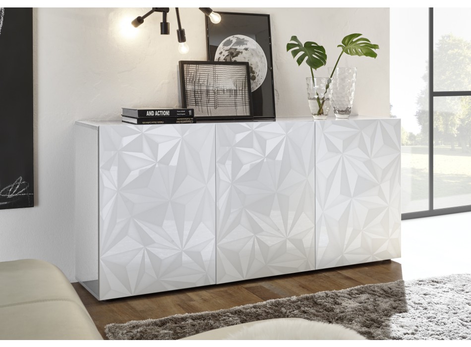 PRISMA Sideboard mit 3 Türen, weiß