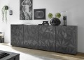 PRISMA Sideboard mit 4 Türen, schwarz