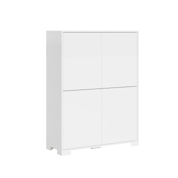 Sideboard / TV-Möbel / Hohes Sideboard Lumina Hochglanz Weiß - Hohes Sideboard mit 4 Türen, 90 x 35 x 120 cm, Lumina Hochglanz Weiß