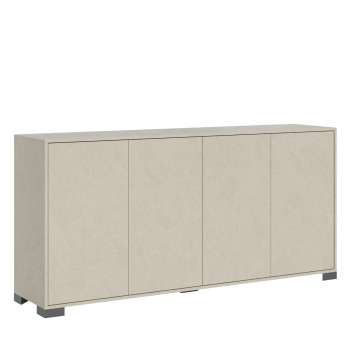 Lumina Sideboard/TV-Ständer/Hohes Sideboard in Hochglanzweiß – 4-türiges Sideboard, 172 x 40 x 83 cm