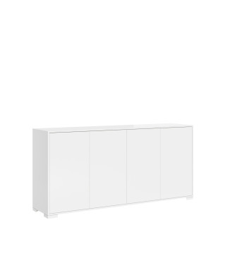 Lumina Sideboard/TV-Ständer/Hohes Sideboard in Hochglanzweiß – 4-türiges Sideboard, 172 x 40 x 83 cm