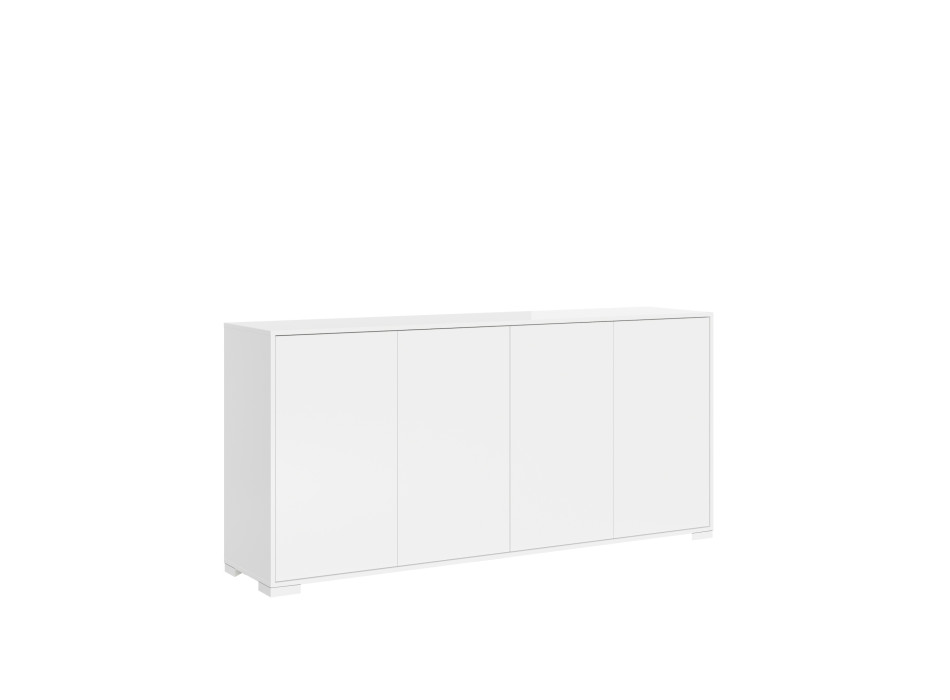 Lumina Sideboard/TV-Ständer/Hohes Sideboard in Hochglanzweiß – 4-türiges Sideboard, 172 x 40 x 83 cm