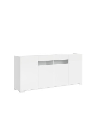 Sideboard / TV-Möbel / Hohes Sideboard Riflesso Weiß Hochglanz - 4-türiges Sideboard 172 x 40 x 81 cm, Riflesso Weiß Hochglanz