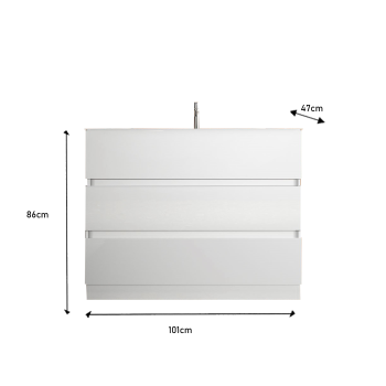START Badezimmerschrank mit 2 oder 3 Schubladen 