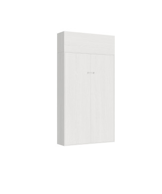 Mod.Kentaro 1 1/2 Quadrat 120 - Kentaro 1 1/2 Klappbett 120 mit Wandschrank aus weißer Esche