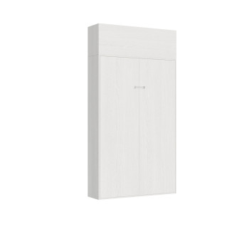 Mod.Kentaro 1 1/2 Quadrat 120 - Kentaro 1 1/2 Klappbett 120 mit Wandschrank aus weißer Esche