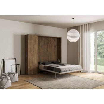 Modell Kentaro Francese 140 – Klappbares französisches Doppelbett Kentaro 140 mit Säule aus weißer Esche