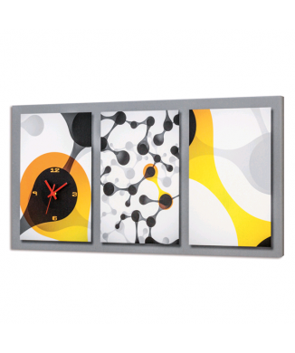 GELB UND SCHWARZ G3594 PINTDECOR Uhr