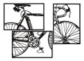 Fahrrad-Wandpaneel-Set, 3-teilig