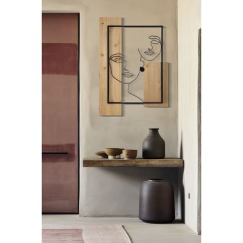 WANDPANEL AUS EISEN UND HOLZ