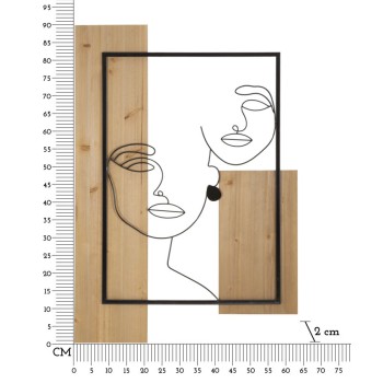 WANDPANEL AUS EISEN UND HOLZ