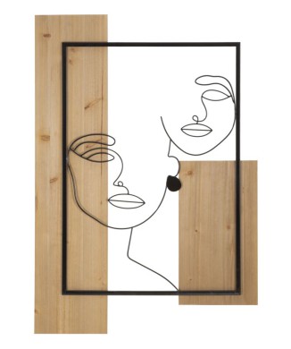 WANDPANEL AUS EISEN UND HOLZ