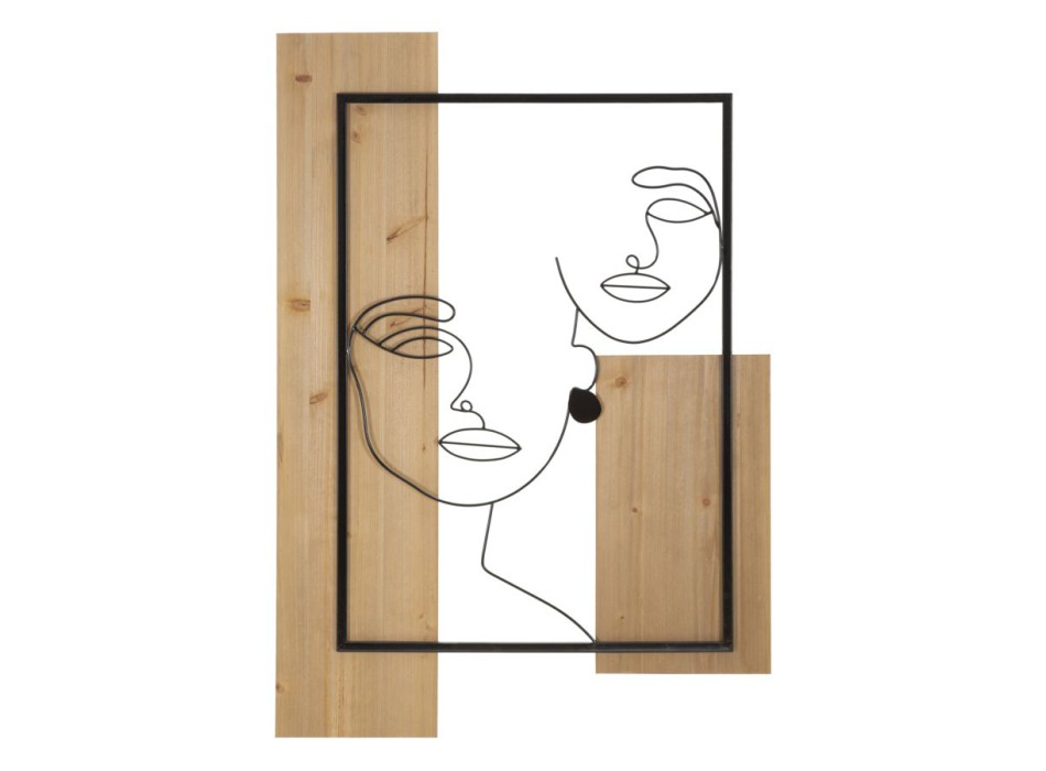 WANDPANEL AUS EISEN UND HOLZ