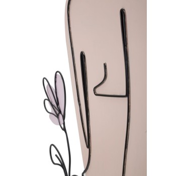 WANDPANEL MIT FRAU UND BLUMEN
