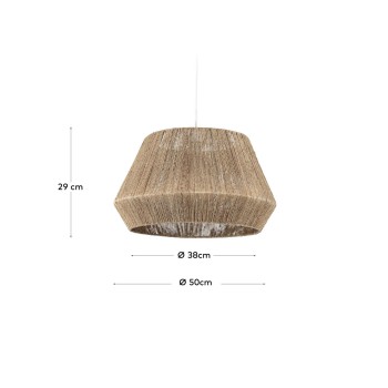 Crismilda Deckenleuchte aus 100 % Jute mit natürlicher Oberfläche, Ø 50 cm
