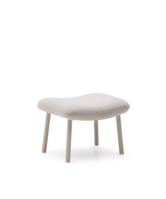 Inari Fußhocker, beige lackiert und aus beigefarbenem Stahl, 60 x 50 cm, FSC-zertifiziert (Mix-zertifiziert).