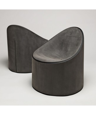 SERRALUNGA MOLESKIN BAY ARMCHAIR