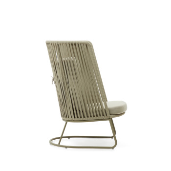 Saconca Hochlehner-Outdoor-Sessel aus Seil und Stahl