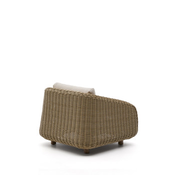 Sessel Meria aus synthetischem Rattan und Beinen aus 100 % FSC-zertifiziertem Akazienholz