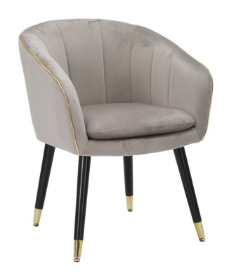 PARIS Sessel Grau/Gold
