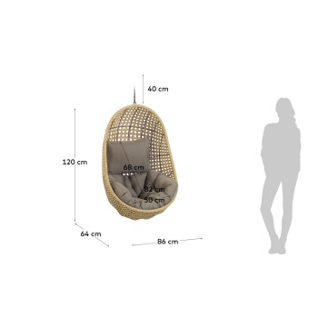 Cira Hängesessel mit Naturfinish