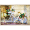 BLUMENFAHRRAD-Gemälde G4244 PINTDECOR