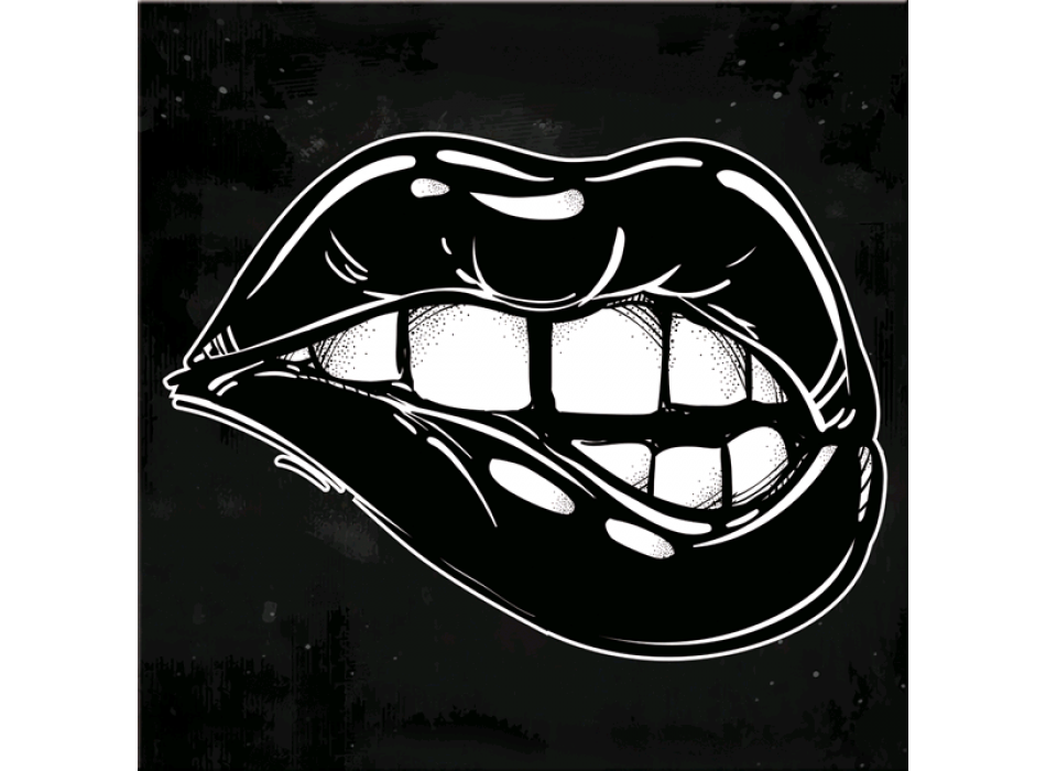 BLACK LIPS Gemälde G5750 PINTDECOR