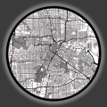 LEUCHTENDES Bild STADTPLAN GLT6682 PINTDECOR