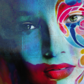 BEMALTES AUGE Bild G1796 PINTDECOR