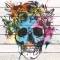 Gemälde „Blühender Totenkopf“ G3994 PINTDECOR