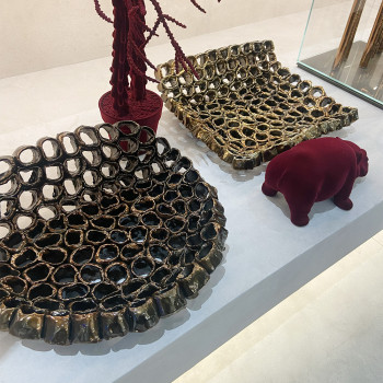 Keramikskulptur von Adriani & Rossi Dackel