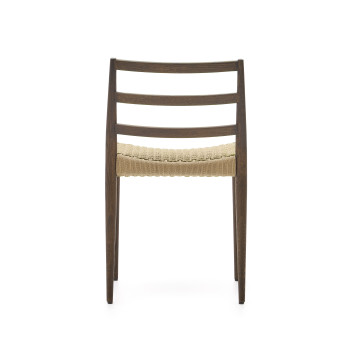 Analy-Stuhl aus massiver Eiche (FSC 100%) mit Walnuss-Finish und Sitzfläche aus FSC 100% Seil