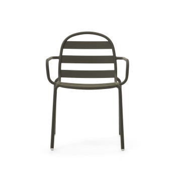 Joncols Outdoor-Stuhl aus grün lackiertem Aluminium