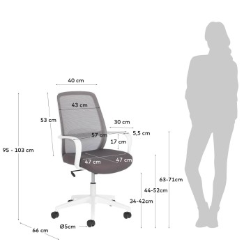 Melva Schreibtischstuhl, grau