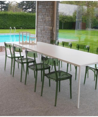 Stuhl Milano 2015, Klares/Opakes Polycarbonat, Colico