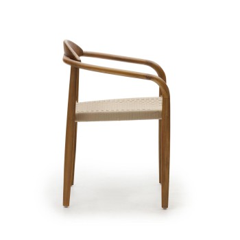 Nina-Stuhl aus massivem Akazienholz mit Walnuss-Finish