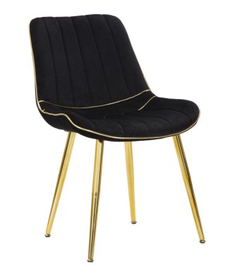 PARIS-STUHL SCHWARZ/GOLD 2-TEILIG