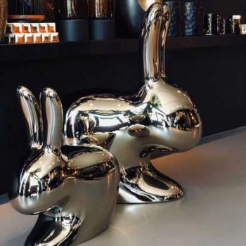 QEEBOO 90004 Hasenstuhl mit Metallfinish