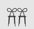 QEEBOO Ribbon Chair Set mit 2 Stühlen