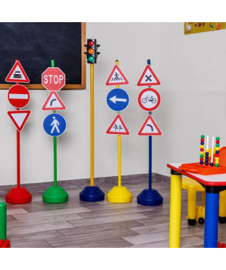 Satz mit 24 Verkehrsschildern