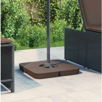 4-teiliges Sonnenschirmständer-Set mit 100 kg PP-Kreuzstütze