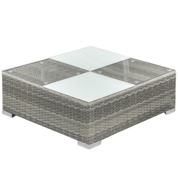 6-teiliges Gartensofa-Set mit Polyrattan-Kissen