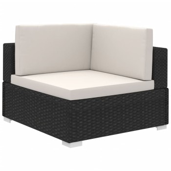 6-teiliges Gartensofa-Set mit Polyrattan-Kissen