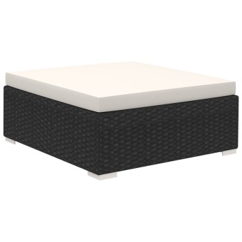 6-teiliges Gartensofa-Set mit Polyrattan-Kissen