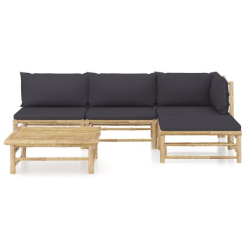 6-teiliges Bambus-Gartensofa-Set